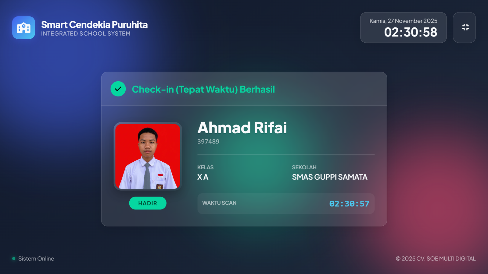 Kiosk Absensi Smart Cendekia